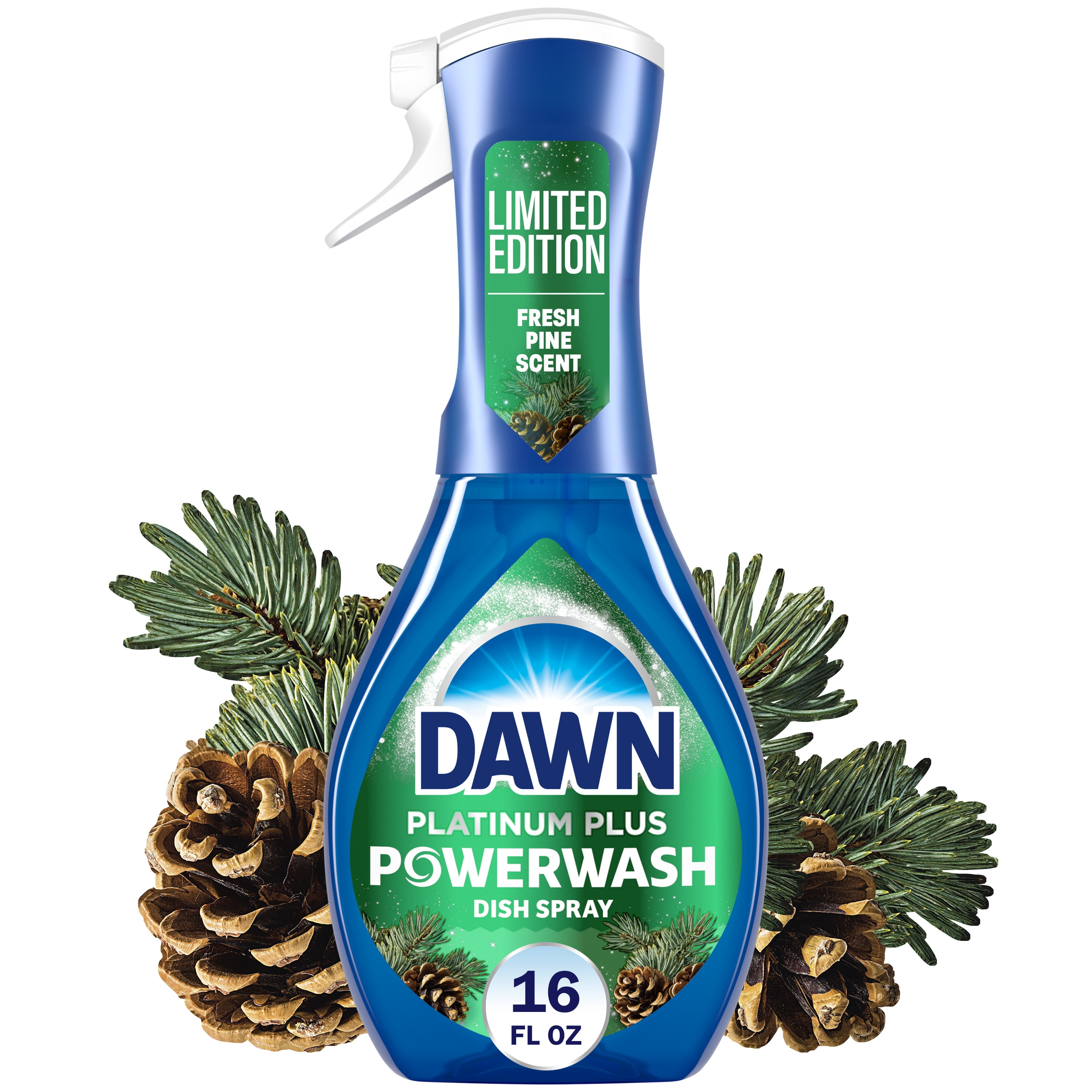 Dawn Powerwash Spray, Dish Soap, Fresh Pine, Christmas Tree Scent, 1 Starter Kit, 16 fl oz