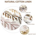thumbnail image 3 of Deep Dream Tablecloths, Embroidery Leaf Table Cloth Cotton Linens Wrinkle Free Table Cover Decoration for Kitchen Dinning Party (Rectangle/Oblong, 55 x 140 Inch, 12-14 Seats, Beige, Wine Leaf), 3 of 5