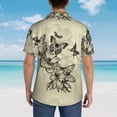 thumbnail image 4 of Bingfone Men's Short Sleeve Button Down Shirts Hawaiian Vintage Floral Printed Beach Shirt, 4 of 7