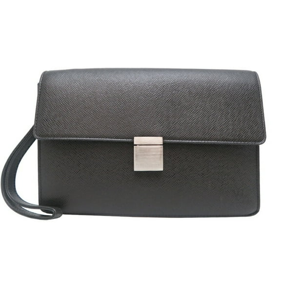 Pre-Owned Louis Vuitton Selenga Men's Taiga Ardoise Second Bag M30782 (Black) (Good)