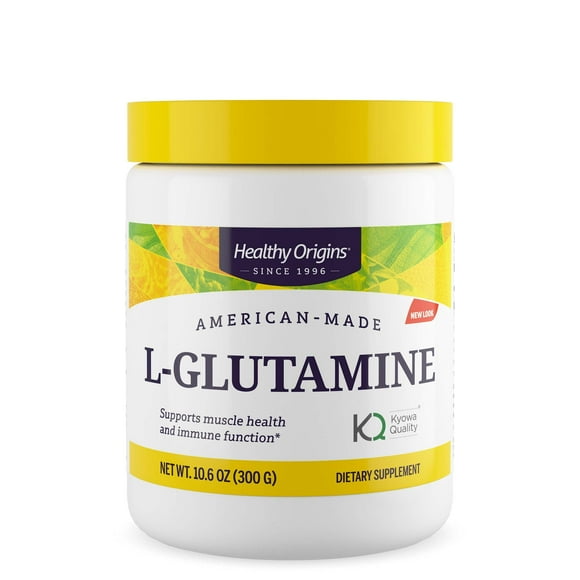 L-Glutamina Healthy Origins, 300 g, ayuda al sistema inmunitario muscular