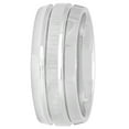 thumbnail image 2 of Men’s Gray Cobalt Domed Double Grooved Wedding Band - Mens Ring, 2 of 4