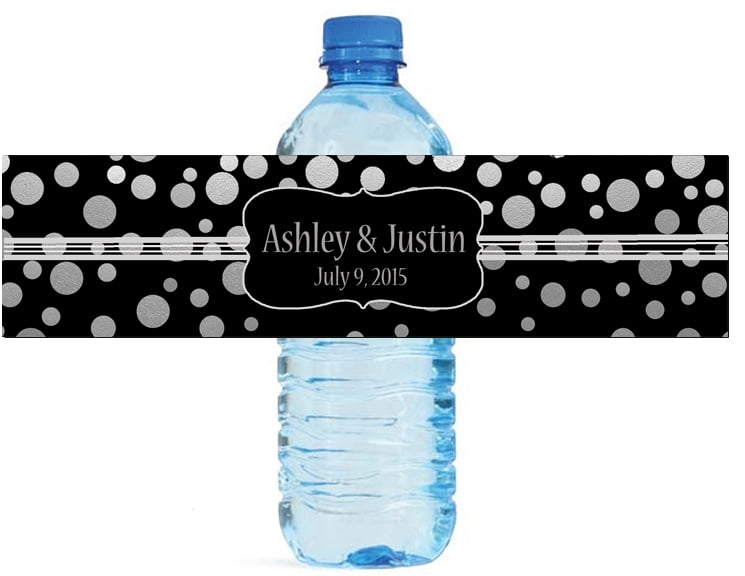 100 Denim with Lace Wedding Water Bottle Labels Engagement Party Special
