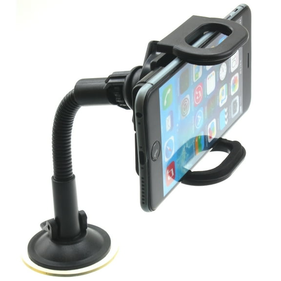Holder Car Mount for TCL 10 5G UW Phone - Windshield Cradle Swivel Dock Suction Gooseneck W9J Compatible With TCL 10 5G UW