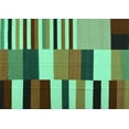 thumbnail image 1 of Ahgly Company Indoor Rectangle Abstract Turquoise Blue Contemporary Area Rugs, 2' x 3', 1 of 4