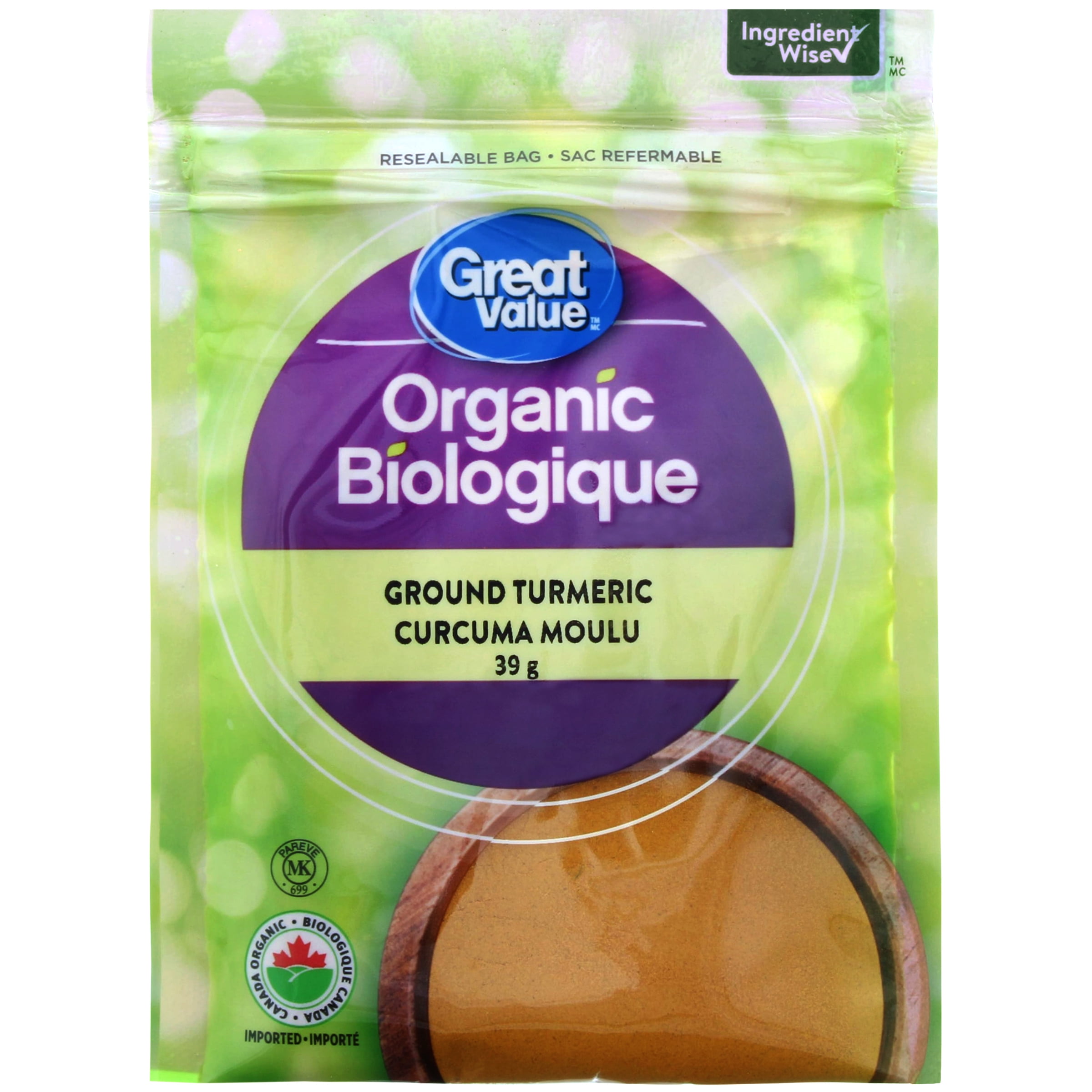Great Value Organic Ground Turmeric, 39 g