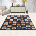 thumbnail image 2 of Yayeee Area Rugs for Living Room 5.2'x4' Non Slip Washable Bedroom Floor Carpet, Blue Circle Mosaic, 2 of 5
