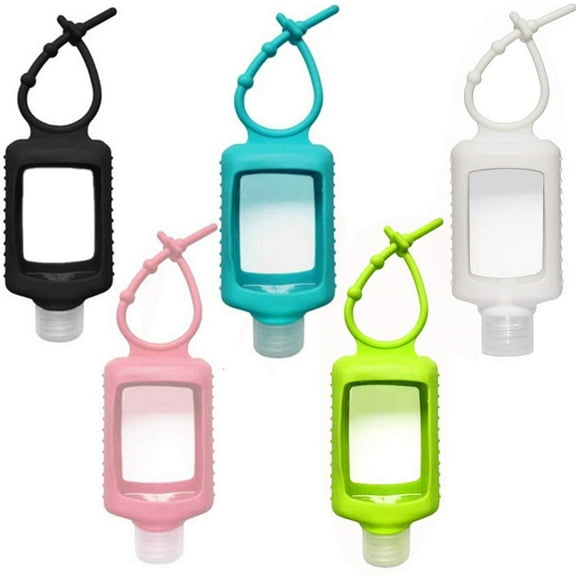 Genreen  Empty Hand Sanitizer Travel Size Holder,Travel Size 2 oz Leakproof Squeeze bottle for adult party favor 5 Pack