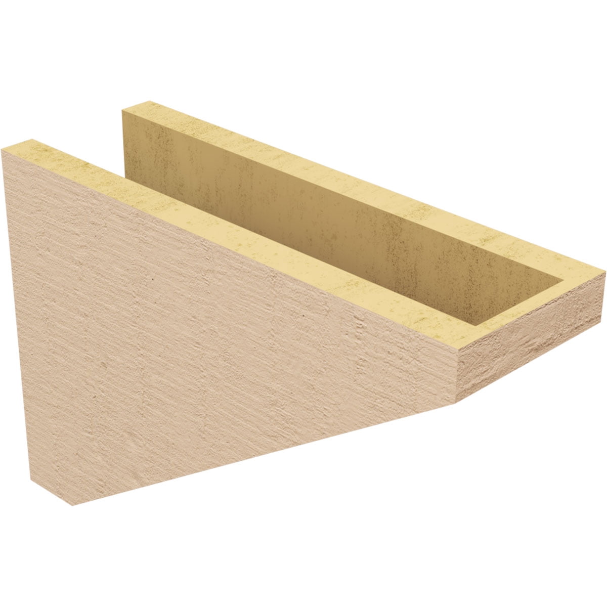 5"W x 15"D x 10"H Classic Concord Rough Cedar Woodgrain TimberThane Corbel, Primed Tan