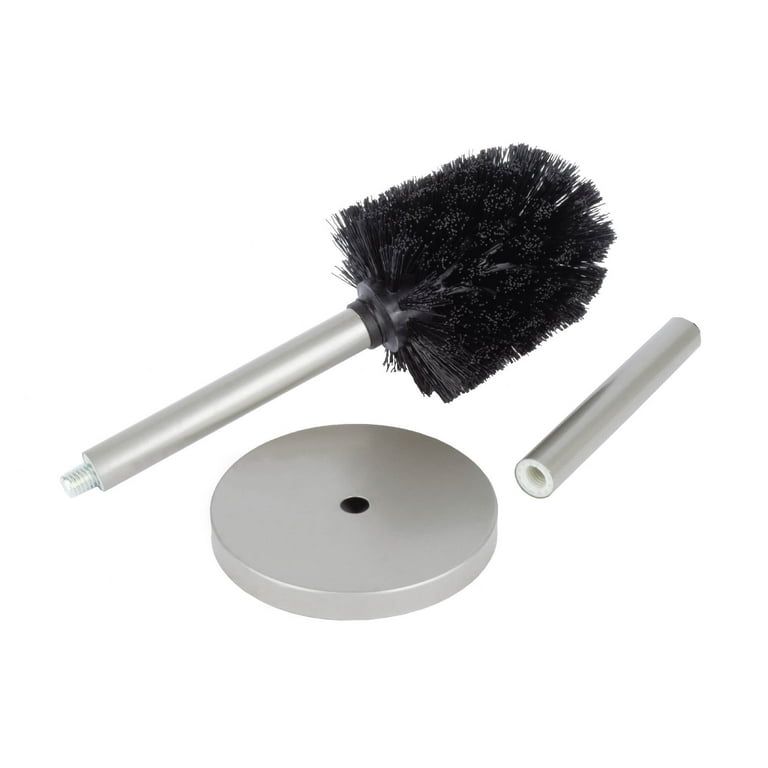 Stainless Steel Toilet Brush & Canister Set - Round