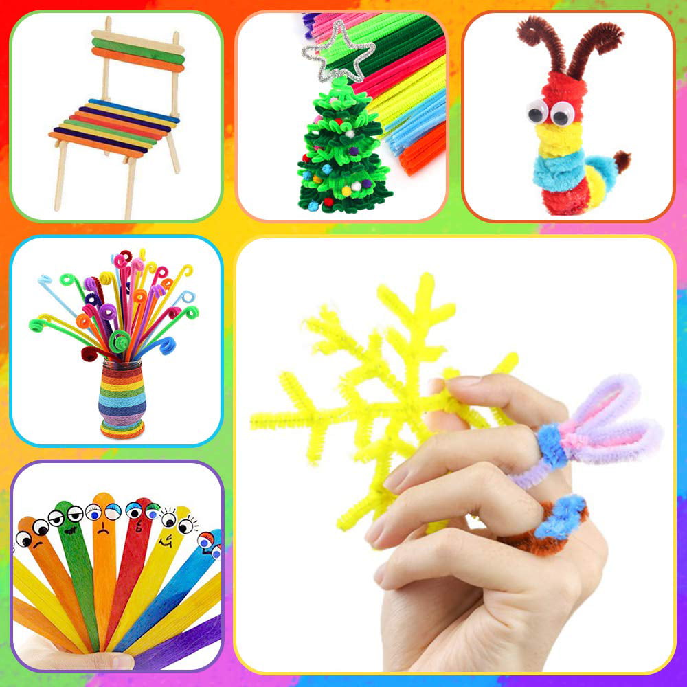 Pearoft Crafts for Kids Age 4-6, 6-8, 8-12 Arts and Crafts Supplies for  Kids Craft Kits for Kids with Construction Paper & Craft Tools, DIY School