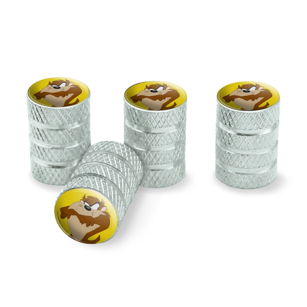 Looney Tunes Taz Tire Rim Wheel Aluminum Valve Stem Caps