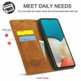 thumbnail image 7 of Allytech Galaxy A53 5G Case, PU Leather Slim Fit Folding Stand Shock Absorption Anti-scratch Protection Cards Holder Cash Pocket Wallet Case Cover for Samsung Galaxy A53 5G, Brown, 7 of 7