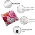 thumbnail image 4 of Nawypu  Throw Pillow Cover Luxurious Peony Flower Pillow Case Square Cushion Cover for Sofa Couch Home Car Bedroom Living Room Decorative 2pcs Red Pink White, 4 of 6