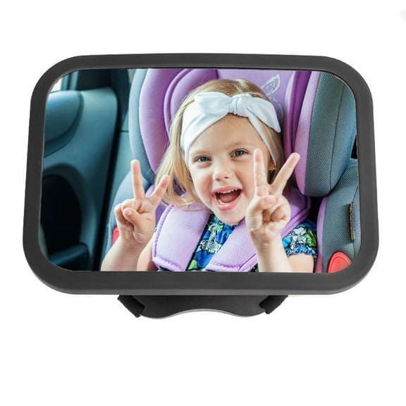 CANOPUS Baby Rear Facing Car Mirror for Baby, Wide Crystal Clear View, Shatterproof Glass and Fully Assembled
