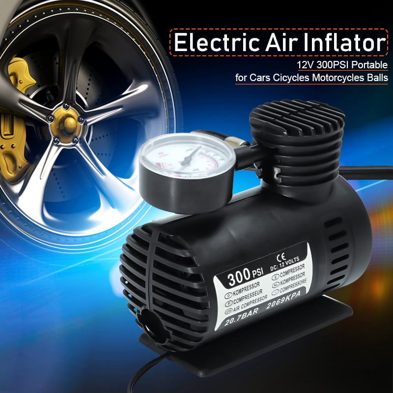 Grtsunsea 300 PSI DC 12V Portable Mini Air Compressor Pump
