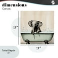 thumbnail image 3 of Baby Elephant Bathtime Canvas Wall Art, design by Sasha, 3 of 8