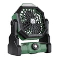 thumbnail image 1 of Fan Rechargeable Stepless Speed Change Wide Base LED Function Low Noise Plastic Material Battery Fans Portable for Outdoor Black Green, 1 of 14