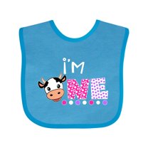 Inktastic I'm 1 Cute Cow and Polka Dots Boys or Girls Baby Bib
