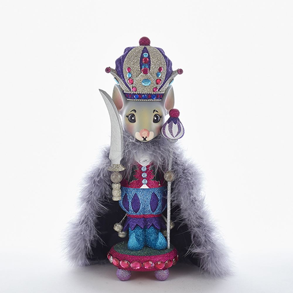 15” Vibrantly Colored Glittering Finished Mouse King Nutcracker