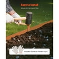 thumbnail image 5 of KFFKFF Durable Metal Garden Border, Set of 10, 40 x 4.5 inches, Weatherproof and Pre-Oxidized Landscape Divider, Flexible Lawn Separator, Robust Edging for Flower Beds, Yard, and Pathways, 5 of 9