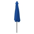 thumbnail image 6 of CorLiving 10ft Large Cobalt Blue Round, Market Patio umbrella with Side Flaps and Round Fillable Base - Deck Umbrellas Outside, Table Umbrella Patio, Patio Table Umbrella, Outdoor Umbrellas Patio, 6 of 14