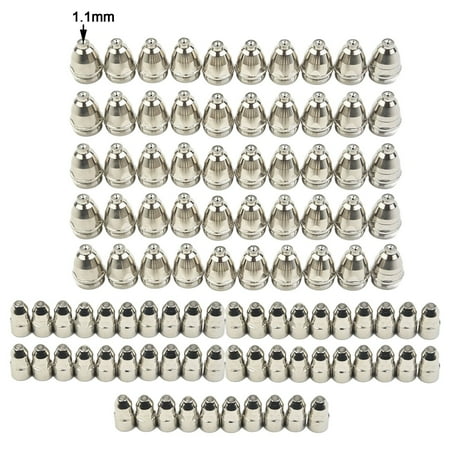 

100pcs P80 Plasma Electrode Tip Nozzle 1.1mm Cutter Torch For Air Plasma Cutting