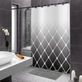 thumbnail image 4 of Grey and White Shower Curtain, Grey Morocco Geometric Pattern Modern Luxury Bathroom Curtains for Bathtub Decor Waterproof Fabric Machine Washable with 12 Hooks, 4 of 6