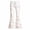 #03-White, variant on Girl's Flare Pants High Waist Bell Bottom Pants Bootcut Casual Pants Kids Print Stretch Hippie Pants 5-6 Years Gold