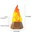 thumbnail image 2 of Velas sin llama recargables por USB con llama parpadeante, luz de llama LED de 3 modos, 2 of 7