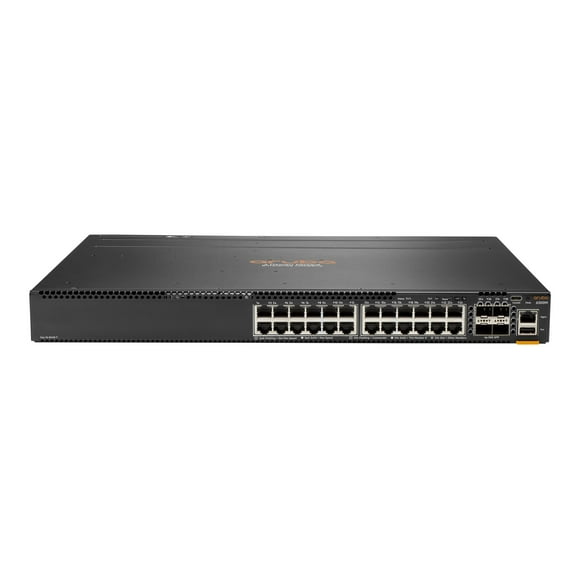 HPE Aruba 6300M - Switch - L3 - managed - 24 x 10/100/1000 + 4 x 1 Gigabit / 10 Gigabit / 25 Gigabit / 50 Gigabit SFP56 (uplink / stacking) - front and side to back - rack-mountable
