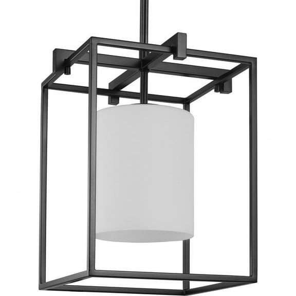 P500274-031-Progress Lighting-Chadwick - Pendants Light - 1 Light - Cylinder Shade in Modern style - 10.5 Inches wide by 14.75 Inches high-Matte Black