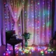 thumbnail image 3 of Luces de carámbanos navideñas para exteriores, luces LED de carámbanos de 30 m, luces de cortina de ventana impermeables, luces de carámbanos centelleantes navideñas, 3 of 5