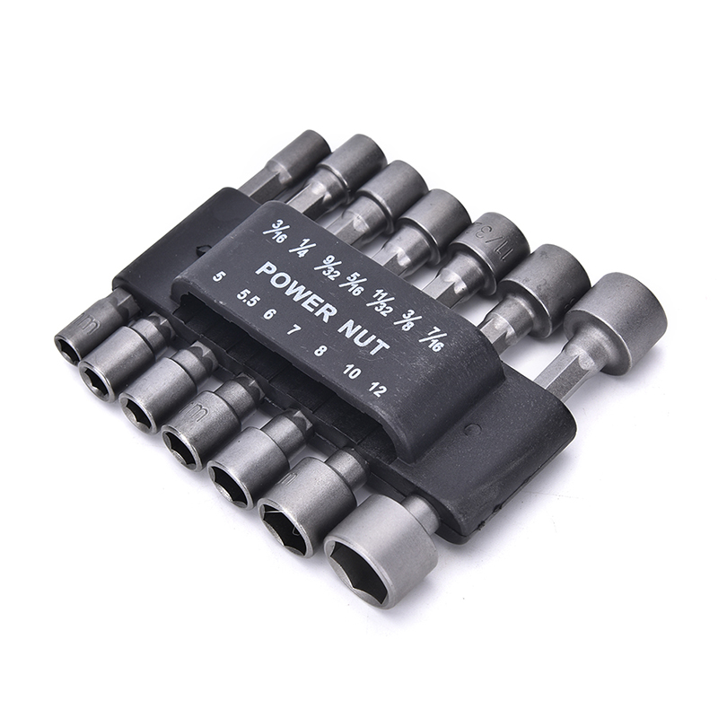 14Pc Power Nut Driver Drill Bit Set SAE 