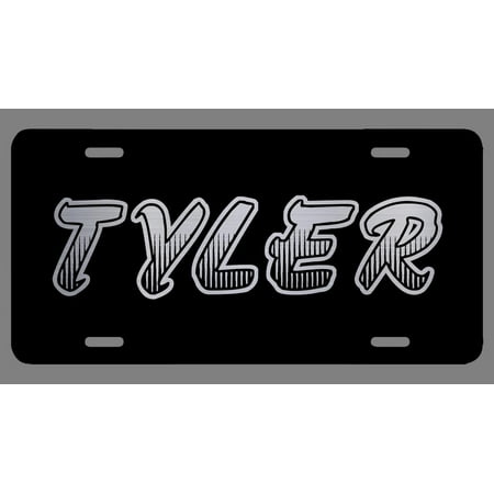Tyler Name Etched Style License Plate Tag Vanity Novelty Metal | Etched Aluminum | 6-Inches By 12-Inches | Car Truck RV Trailer Wall Shop Man Cave | (Best Vanity Plate Names)