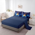 thumbnail image 5 of Erosebridal Kids Cartoon Capybara Twin Bedding Sets, Galaxy Stars Bedding Comforter Set, Blue Reversible, 7pcs, 5 of 7