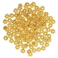 thumbnail image 1 of 100pcs 14k Gold Charm Metal Snowflake Spacer Beads Joyería de Bricolaje para Collar, 1 of 6