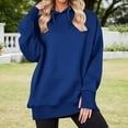 thumbnail image 2 of Gyexs Womens Oversized Hoodies with Thumb Hole Casual Long Sleeve Pullover Sweatshirts Y2k Clothes Fall Fashion Outfits 2025, Dark Blue, Size L, 2 of 9