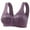 Dark Purple, variant on Women's Casual Button Down Breathable Bra Top No Steel Ring, Adjustable Straps