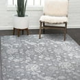 thumbnail image 3 of My Magic Carpet 5'x7' Machine Washable Non-Slip Dining Living Room Area Rug - Kalini Floral Grey, 3 of 5