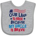 thumbnail image 3 of Inktastic Military Uncle Proud Nephew Freedom Boys or Girls Baby Bib, 3 of 4