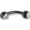 thumbnail image 1 of Stainless Steel Plated Sgss Curv Bb W Press Fit Gem Balls 16G (1.3Mm) 5/16 (8Mm) Long - Jbsp, 1 of 4