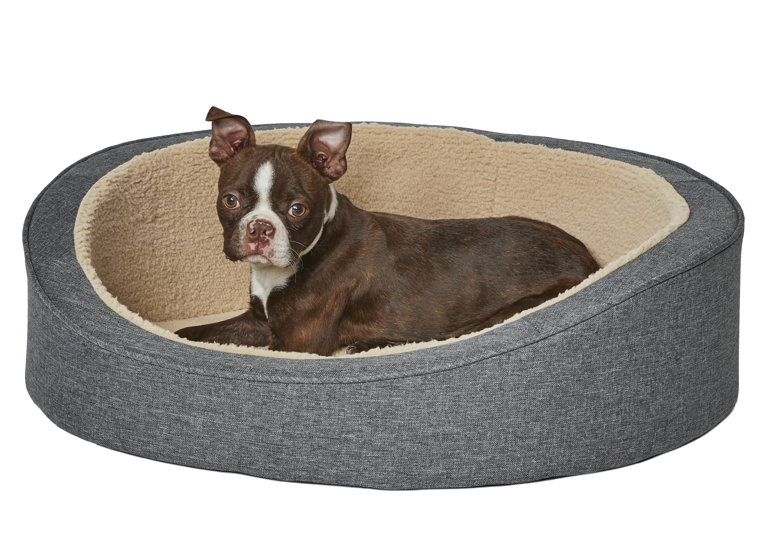 Small QuietTime Deluxe Hudson Pet Bed- Gray