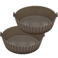 thumbnail image 2 of 2Pcs Friteuse à Air Chaud Pot en Silicone avec Poignée Réutilisable Air Friteuse Doublure Résistant à la Chaleur Four Accessoires Plateau Ve, 2 of 5
