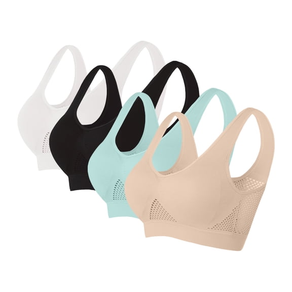 Womens Sports Bras Seamless Sports Bra Wirefree Yoga Bra With Removable Pads Wireless Bras for Women Multicolor5 S
