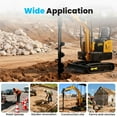 thumbnail image 3 of 8In/200mm Mini Excavator Hydraulic Auger Replace Rod, 34In Alloy Steel Replacement Auger Bit, Excavator Drilling Attachment for Farm Projects & Garden Bulb Planting, 3 of 7