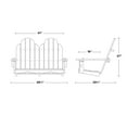 thumbnail image 4 of Wildridge Classic Adirondack Porch Swing, Cherrywood - Outdoor Weather Resistant Recycled Plastic Furniture for Patio, 4 of 4