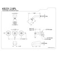 thumbnail image 2 of Kingston Brass KB23.PL Tub And Shower Trim, 2 of 2