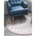 thumbnail image 1 of Unique Loom 3138355 5 x 5 ft. Itzling Salzburg Round Rug, Gray, 1 of 1