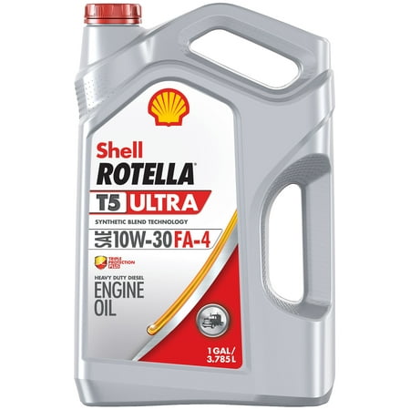SHELL ROTELLAT5 ULTRA SYNTHETIC DIESEL BLEND OIL 10W-30 FA4 ,1 (Best Diesel Engine Oil Flush)